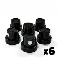 Standard Spray Caps (6 stk) - Black Green Stuff World