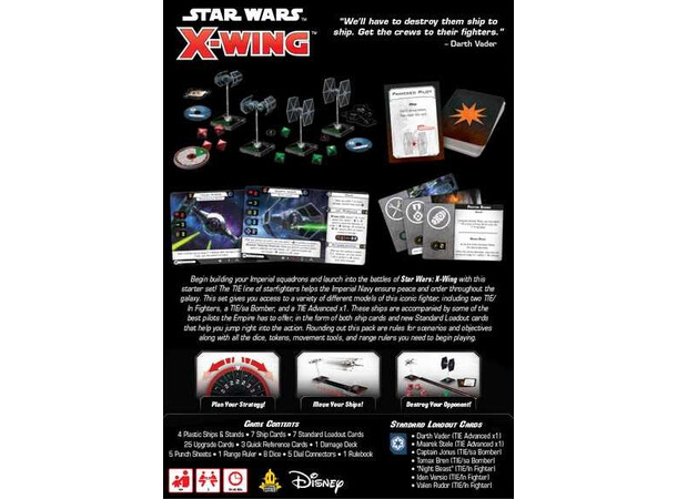 Star Wars X-Wing Galactic Empire Starter Galactic Empire Squadron Starter Pack 