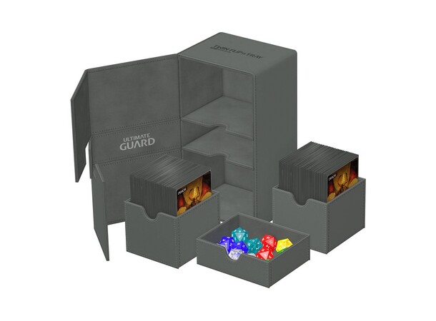 Twin Flip N Tray 200+ Grå Ultimate Guard - Monocolor 