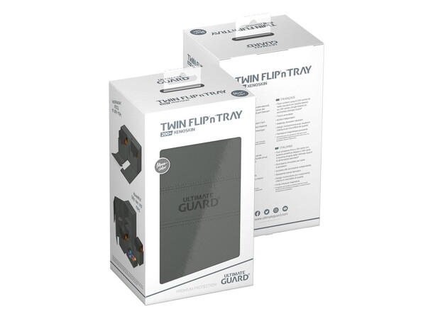 Twin Flip N Tray 200+ Grå Ultimate Guard - Monocolor 