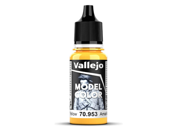Vallejo Model Color Flat Yellow Tilsvarer 4642AP|4645AP|4721AP|XF-2 