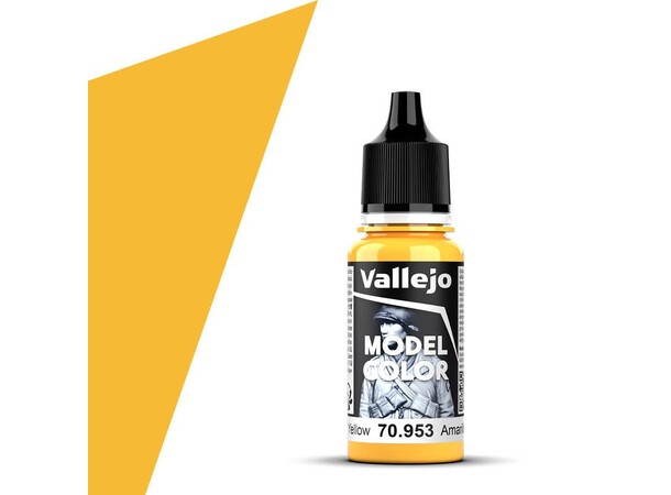 Vallejo Model Color Flat Yellow Tilsvarer 4642AP|4645AP|4721AP|XF-2 