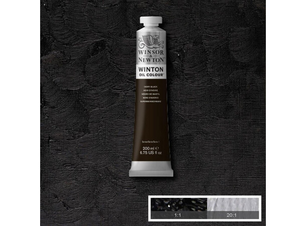 Winton Oil Colour Ivory Black 200ml Winsor & Newton 