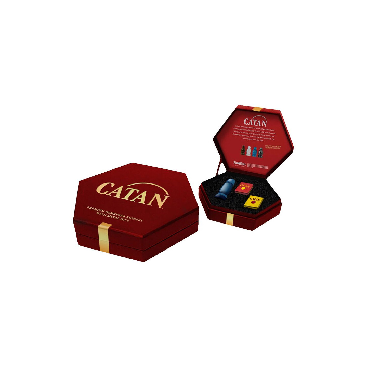 CATAN Robber & Metal Dice Aquamarine