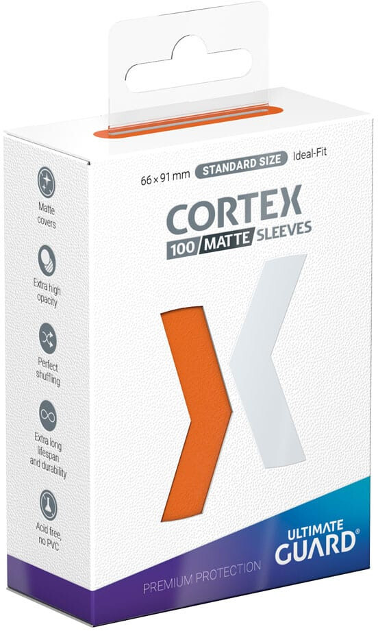 Sleeves Cortex Oransje MATTE x100 66x91 Ultimate Guard Standard Size