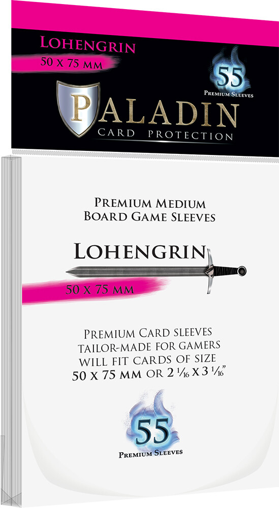Brettspill Kortbeskyttere 55 stk 50x75 Paladin Lohengrin Medium
