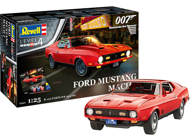 007 Ford Mustang Mach I Starter Set James Bond Revell 1:25 Byggesett 