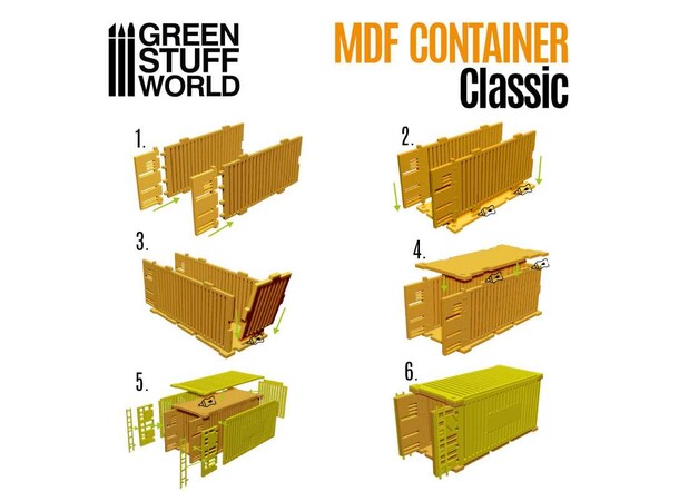 Classic Shipping Container (1 stk) Green Stuff World 