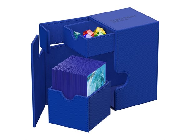 Deck Box Flip Tray Monocolor 100+ Blå