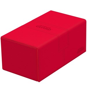 Deck Box Twin Flip Monocolor 200+ Rød Ultimate Guard Flip n Tray XenoSkin 