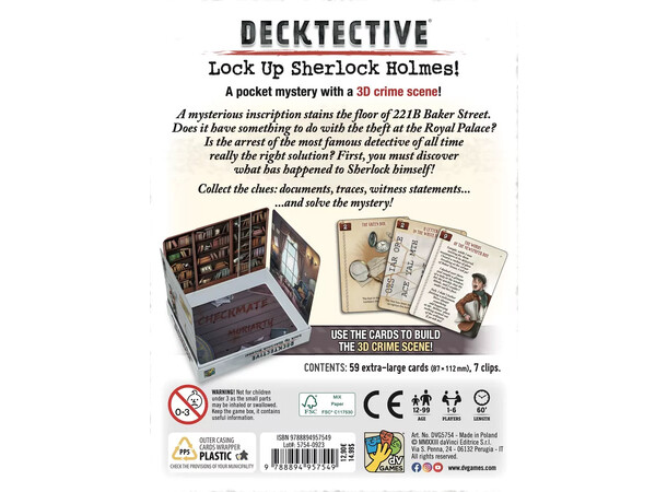 Decktective Lock Up Sherlock Holmes Escape Room Kortspill 