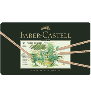 Faber Castell Pitt Pastel Fargeblyanter 36 fargeblyanter i tinnboks 