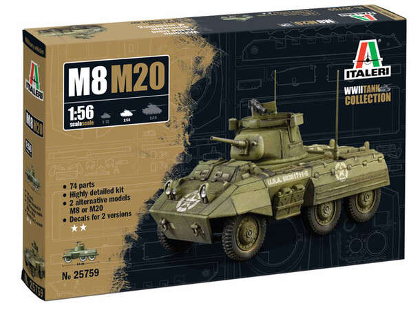 M8/M20 Italeri 1:56 Byggsats 
