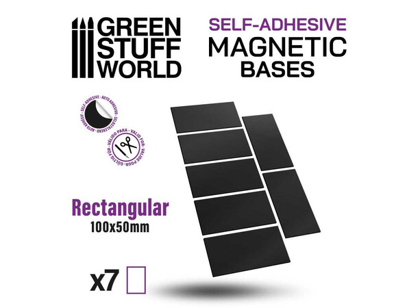Magnetic Bases - 100x50mm (7 stk) Green Stuff World 