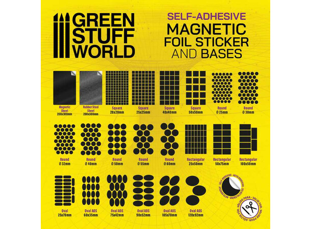Magnetic Bases - 100x50mm (7 stk) Green Stuff World 