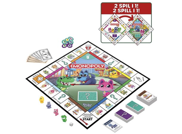 Monopoly Junior 2-i-1 Brettspill Norsk utgave 