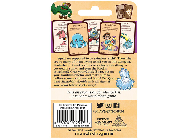 Munchkin Squids Expansion Expansion till Munchkin - 30 kort 