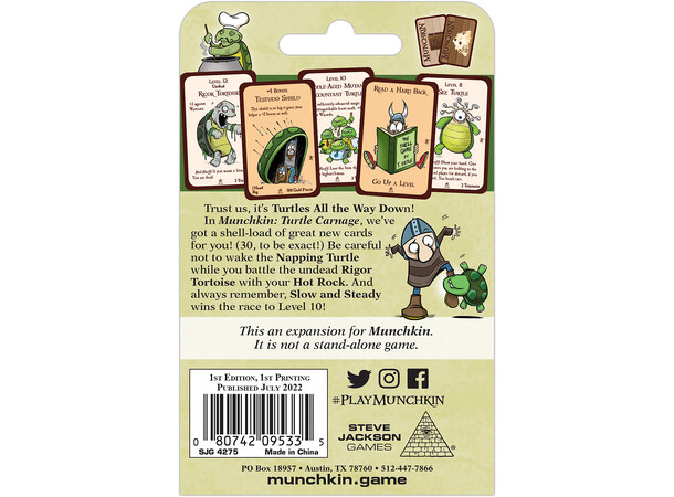 Munchkin Turtle Carnage Expansion Expansion till Munchkin 