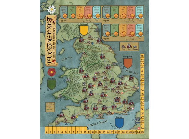 Plantagenet Brettspill Cousins' War for England 1459-1485 