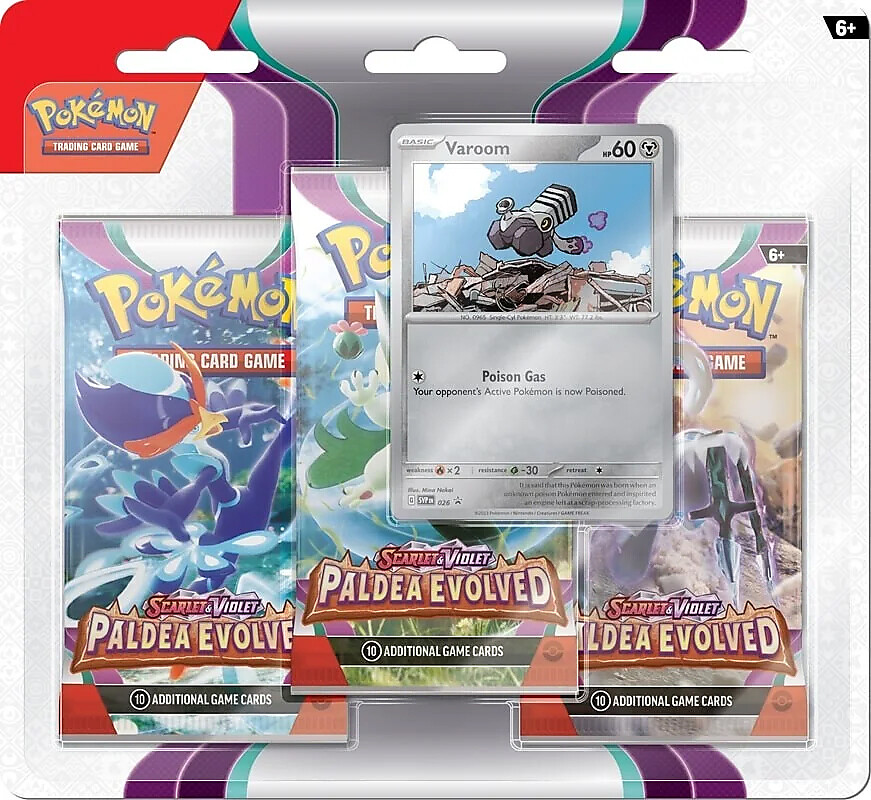 Pokemon Paldea Evolved 3Pack Varoom Scarlet & Violet 2 Gamezone.no