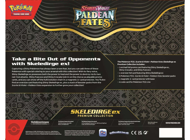 Pokemon Paldean Fates Premium Skeledirg Premium Collection - Skeledirge ex