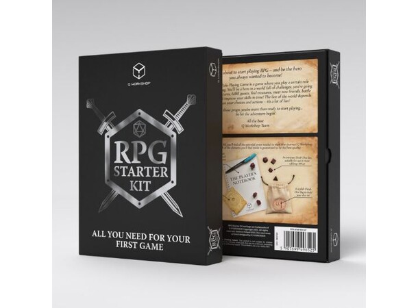 RPG Starter Kit Tärningar, tärningsväska, anteckningsbok 