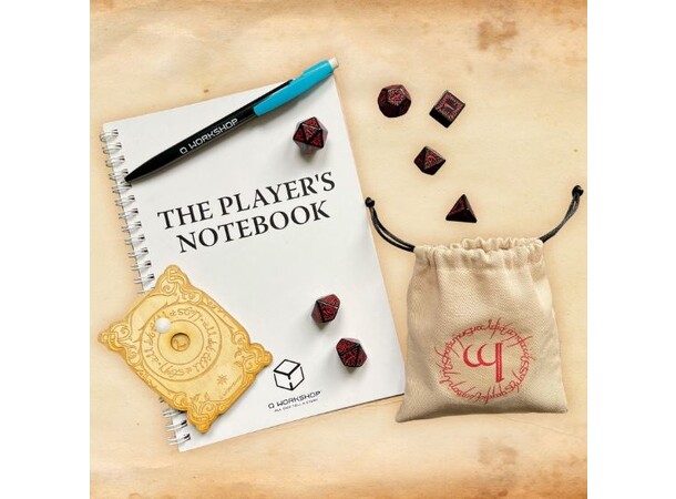 RPG Starter Kit Tärningar, tärningsväska, anteckningsbok 