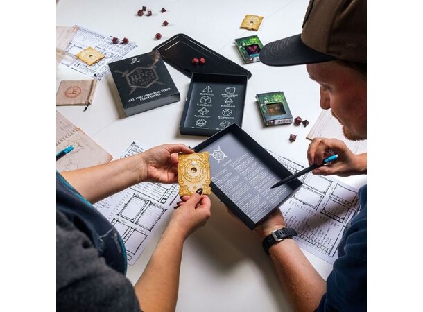 RPG Starter Kit Tärningar, tärningsväska, anteckningsbok 