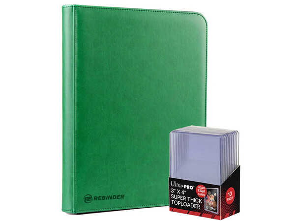 Rebinder Toploader Binder 9-Pocket Green 