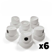 Standard Spray Caps (6 stk) - White Green Stuff World
