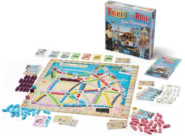 Ticket to Ride San Francisco Brettspill Norsk utgave