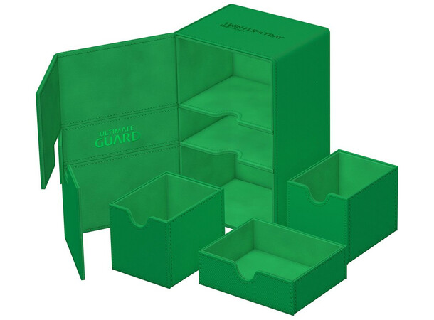 Twin Flip N Tray 160+ Grønn Ultimate Guard - Monocolor 