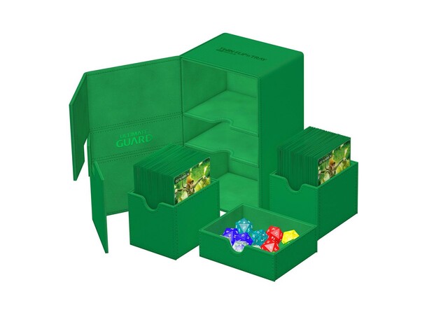 Twin Flip N Tray 160+ Grønn Ultimate Guard - Monocolor 