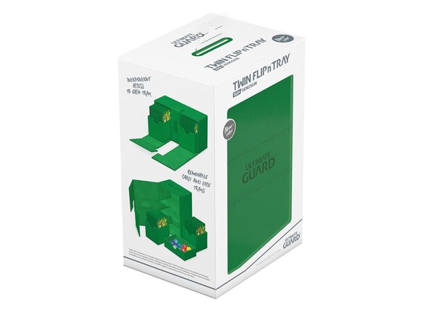 Twin Flip N Tray 160+ Grønn Ultimate Guard - Monocolor 