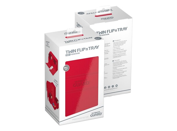 Twin Flip N Tray 200+ Rød Ultimate Guard - Monocolor 