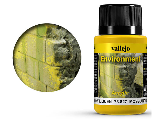 Vallejo Environment Moss & Lichen - 40ml Weathering Effects - Acrylic