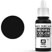 Vallejo Model Color Gloss Black 17ml Tilsvarer X-18