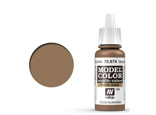 Vallejo Model Color Tan Earth 17ml Tilsvarer 4709AP | XF-79 