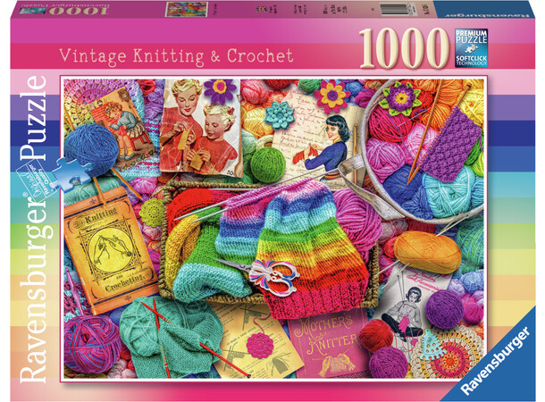 Vintage Knitting & Crochet 1000 bitar Pussel - Ravensburger Puzzle 