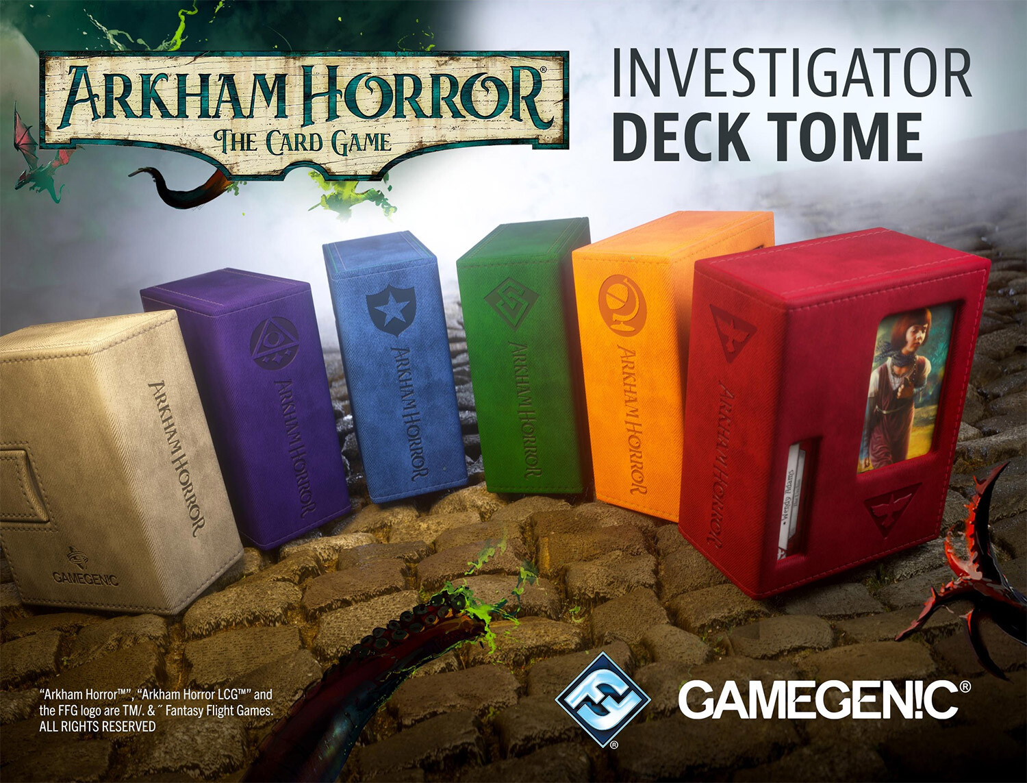 Deck Tome til Arkham Horror TCG - Red GameGenic Investigator Deck Tome