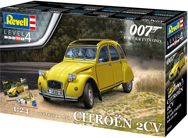 007 Citron 2 CV Starter Set James Bond Revell 1:24 Byggsats 