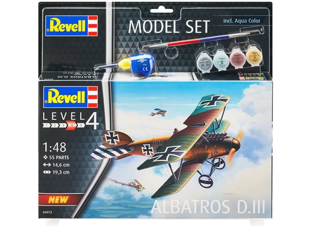 Albatros D III Model Starter Set Revell 1:48 Byggesett