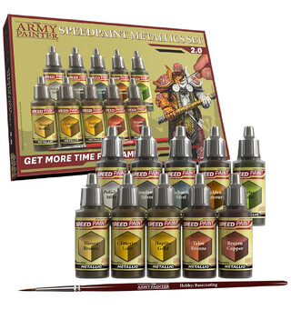 Army Painter Speedpaint Metallic Set 2.0 10 malinger + 1 Pensel