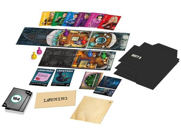 Cluedo Sabotasje på åpent hav Brettspill Norsk utgave 