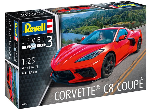 Corvette Stingray C8 Coupe Revell 1:25 Byggesett 