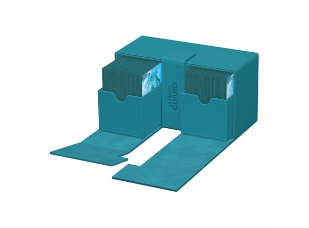 Deck Box Twin Flip Monocolor 200+ Petrol Ultimate Guard Flip n Tray XenoSkin