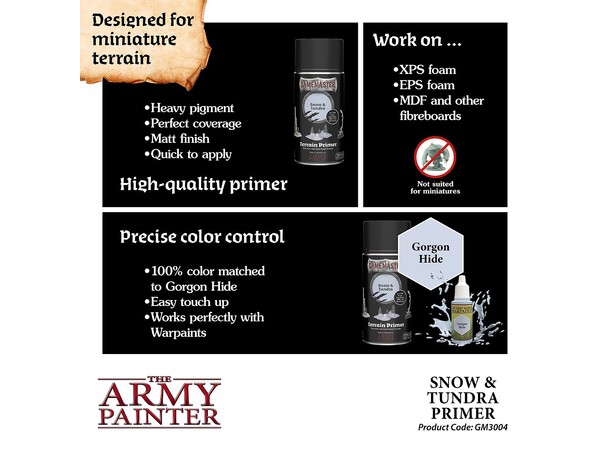 GameMaster Primer Snow & Tundra The Army Painter Terrain Primer 300ml 