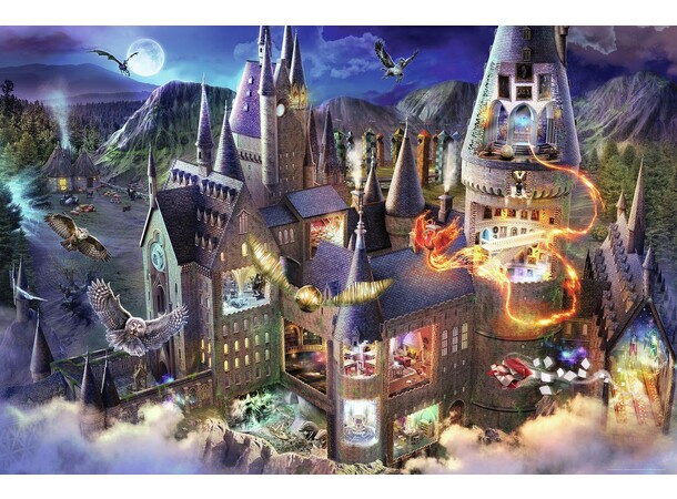 Hogwarts Castle Cutaway 3000 biter Puslespill - Ravensburger Puzzle 