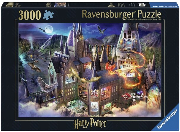 Hogwarts Castle Cutaway 3000 biter Puslespill - Ravensburger Puzzle 