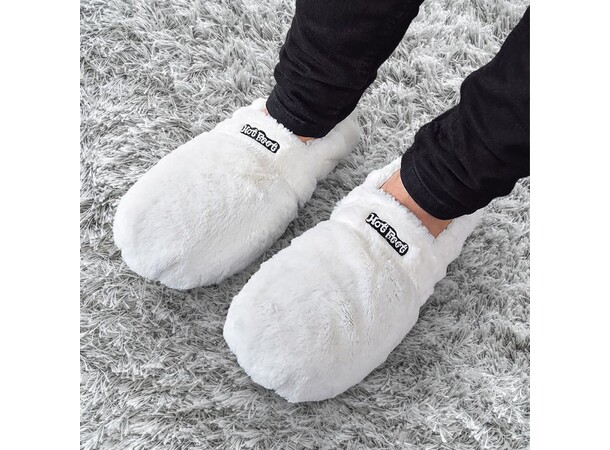 Hot Feet Deluxe Varma tofflor - Vit 